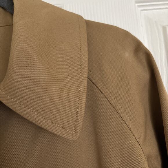 Sezane Clyde Trench Coat Button Up Camel Brown Women Sz 38 US 6 Plaid Lined - Picture 3 of 14